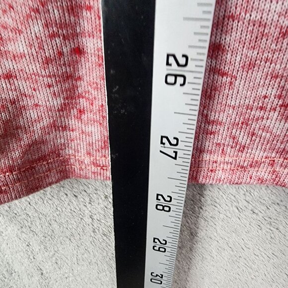 Womens Red & Gray Fame 4 Fifteen Pullover Shirt Long Sleeve Hi Lo 1/4 Zip XXL - Picture 10 of 11